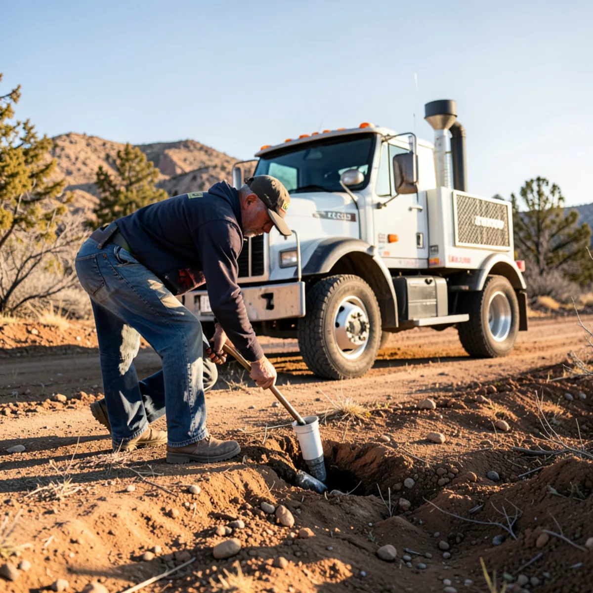 Applewood sewer repair - sewer repair worksite