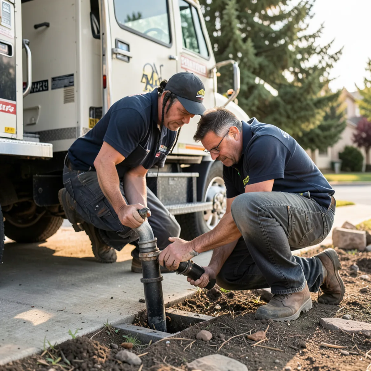 Arvada sewer repair - sewer repair worksite
