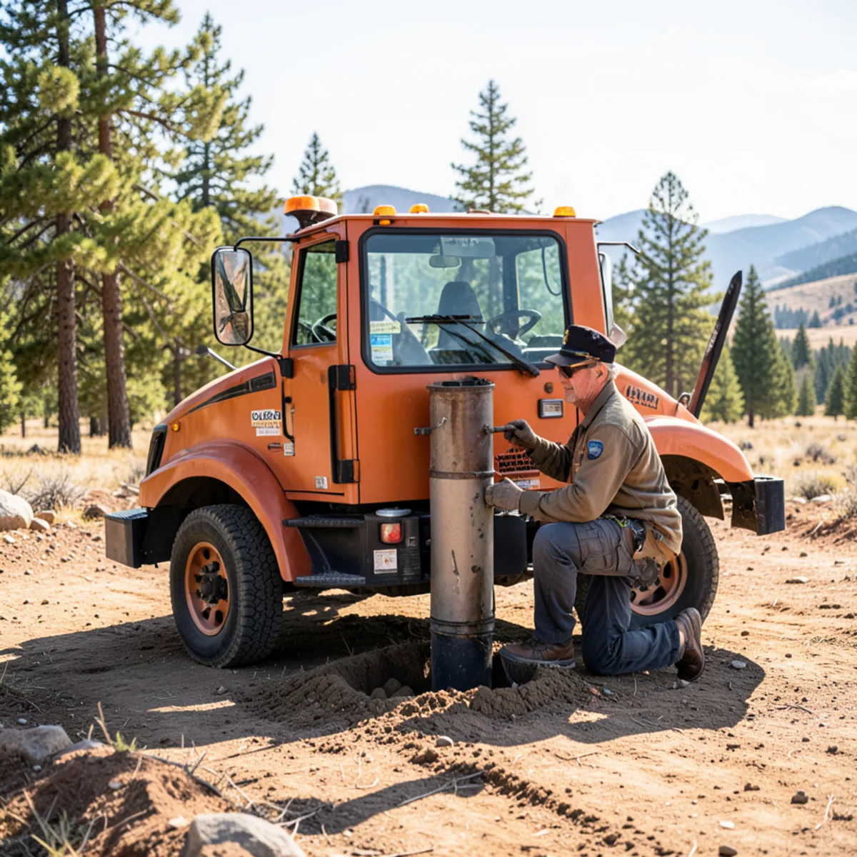 Castle Pines sewer repair - sewer repair worksite