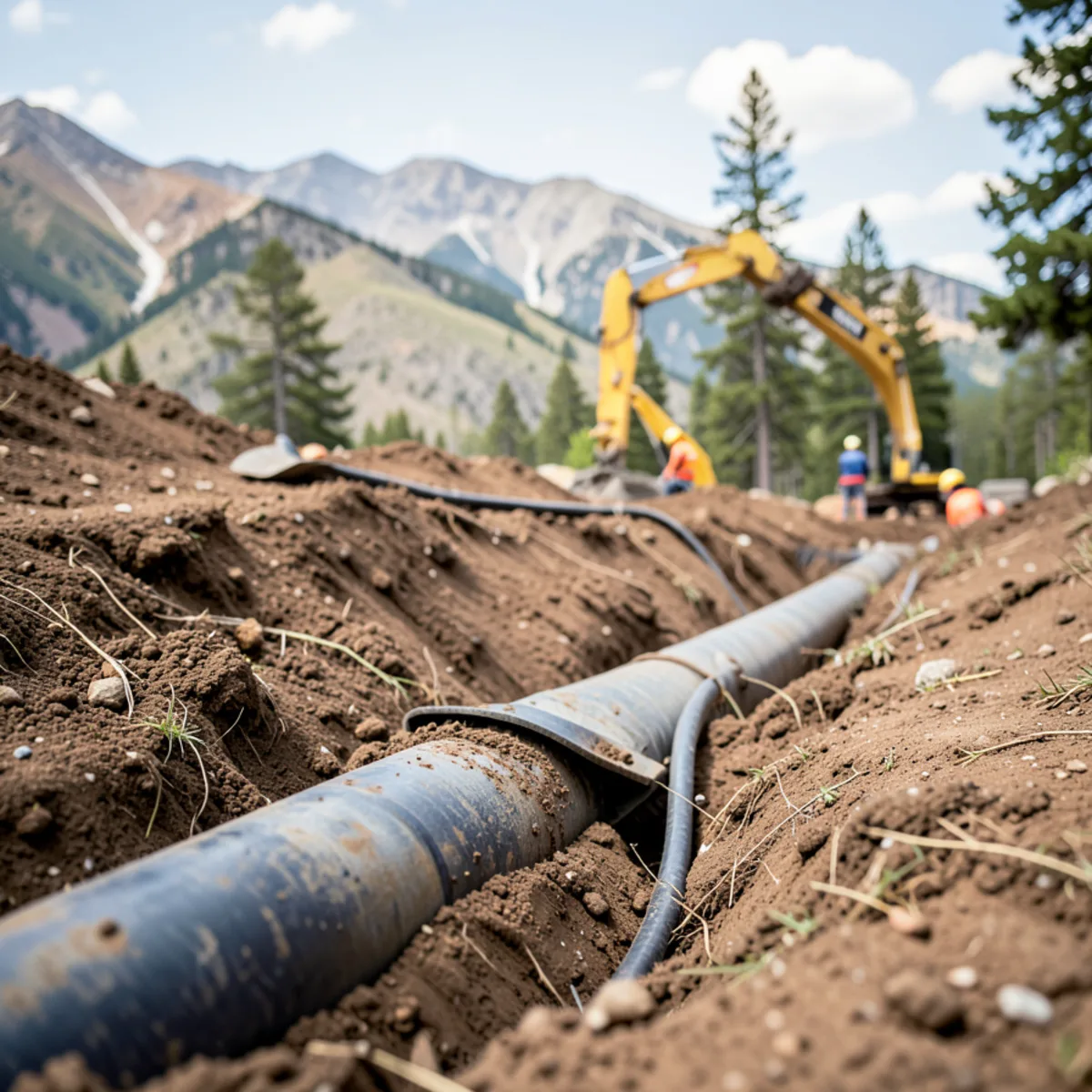 Castle Pines sewer repair - underground utility geology