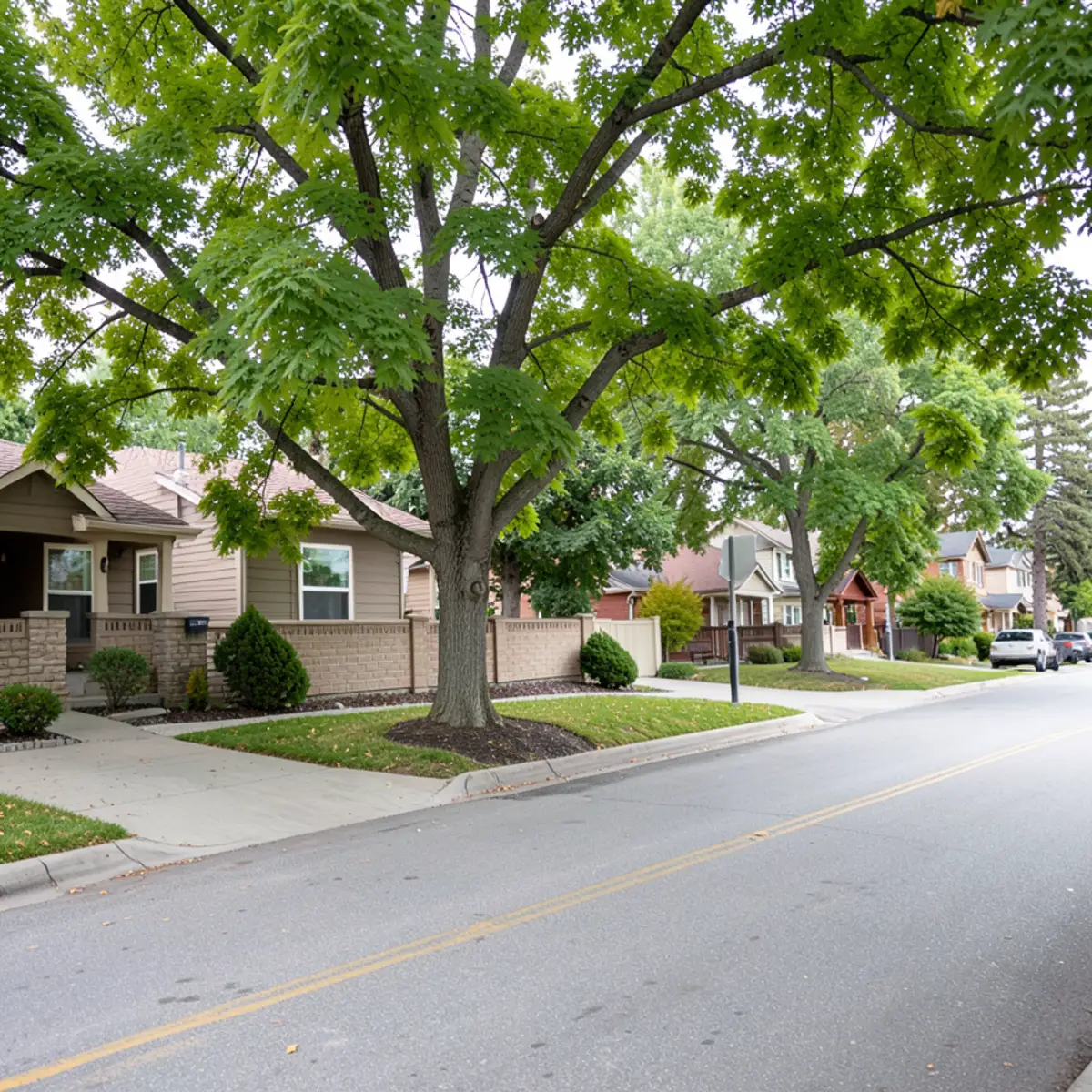 Castle Rock sewer repair - neighborhood streetscape