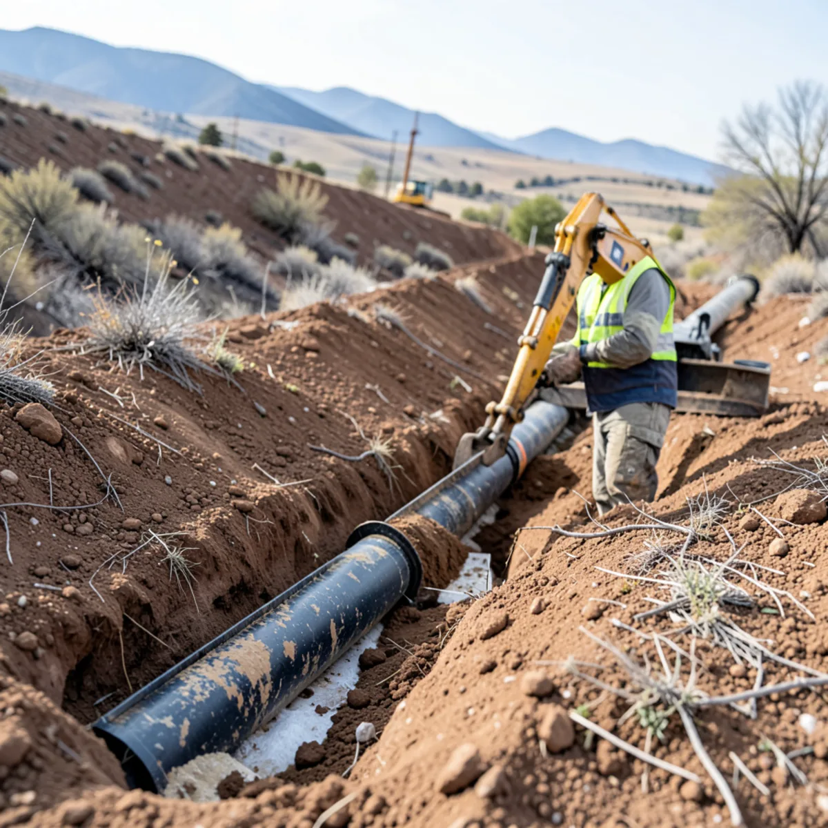 Columbine Valley sewer repair - underground utility geology