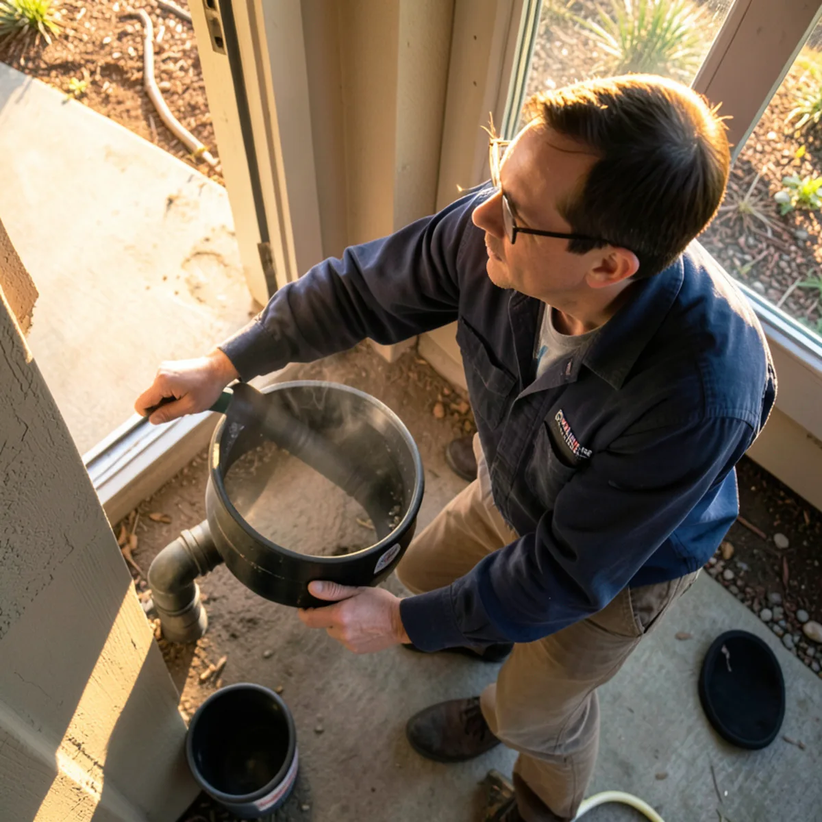 Columbine Valley sewer repair - camera inspection monitor