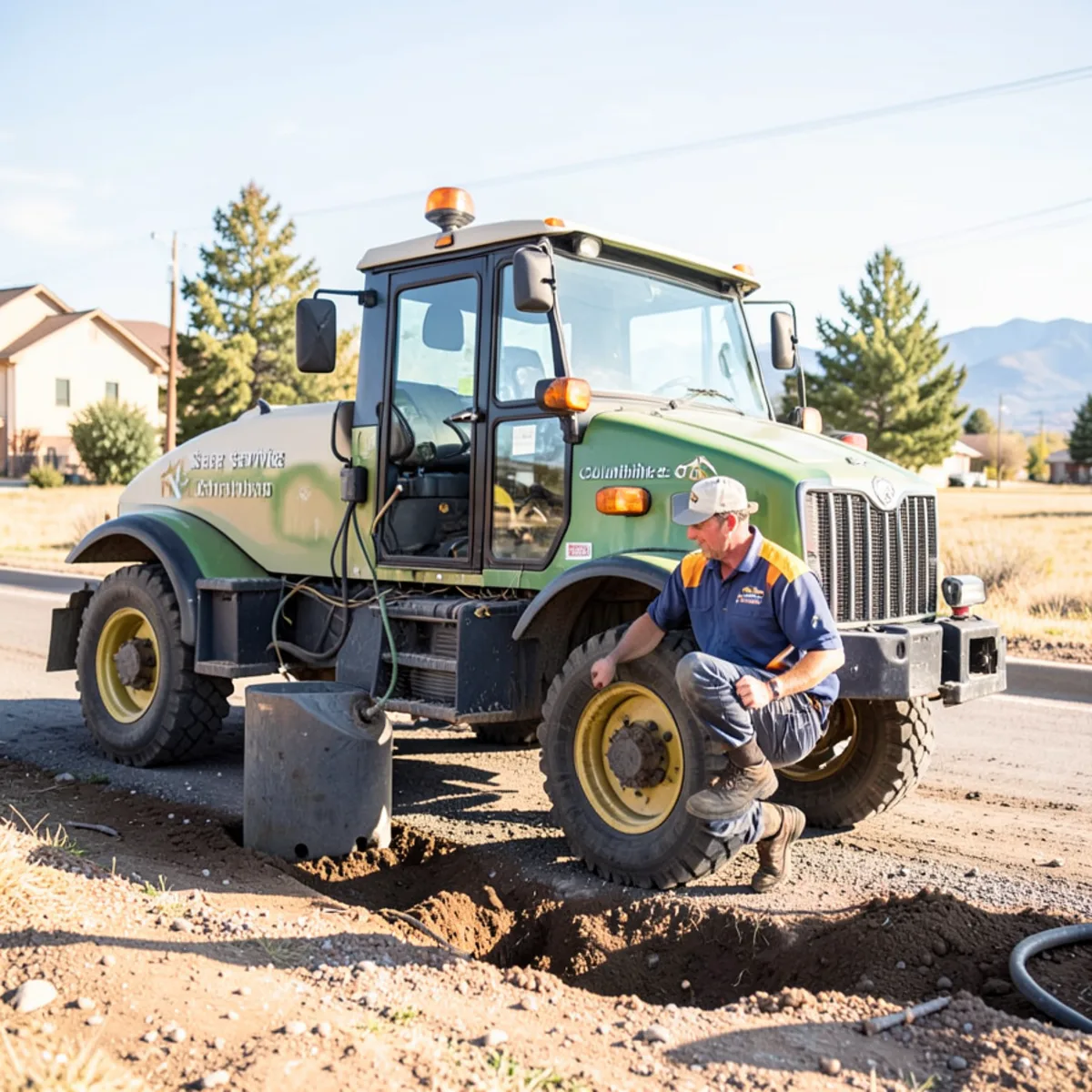 Columbine sewer repair - sewer repair worksite