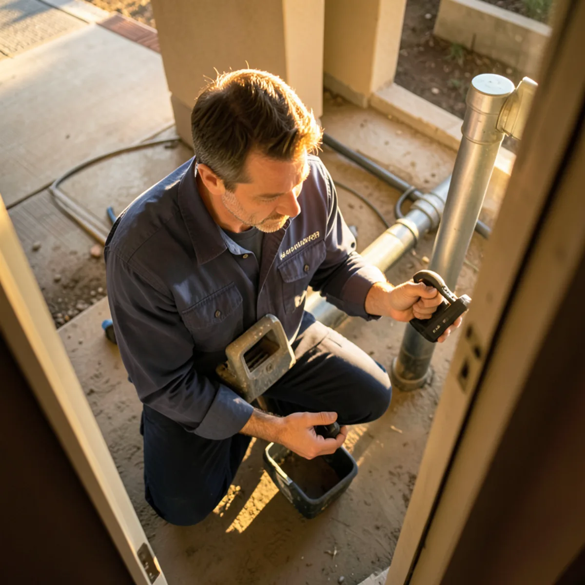Denver sewer repair - camera inspection monitor