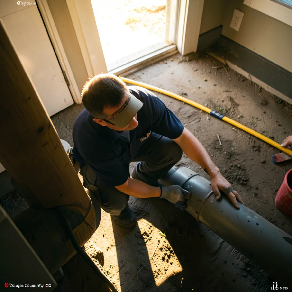 Douglas County sewer repair - camera inspection monitor