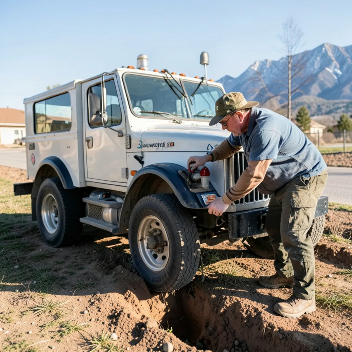 Edgewater sewer repair - sewer repair worksite