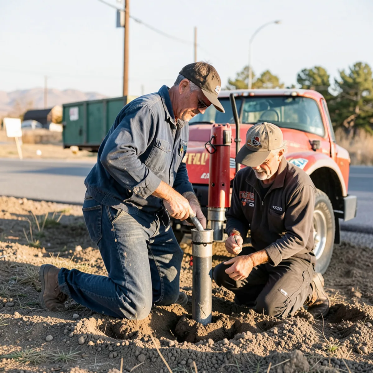 Foxfield sewer repair - sewer repair worksite