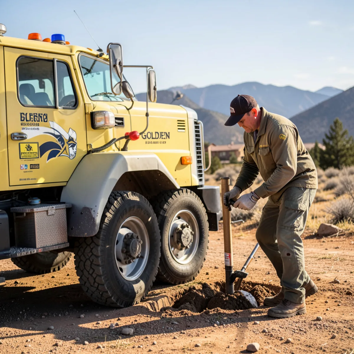 Golden sewer repair - sewer repair worksite