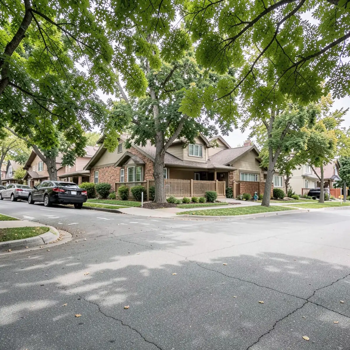 Highlands Ranch sewer repair - neighborhood streetscape