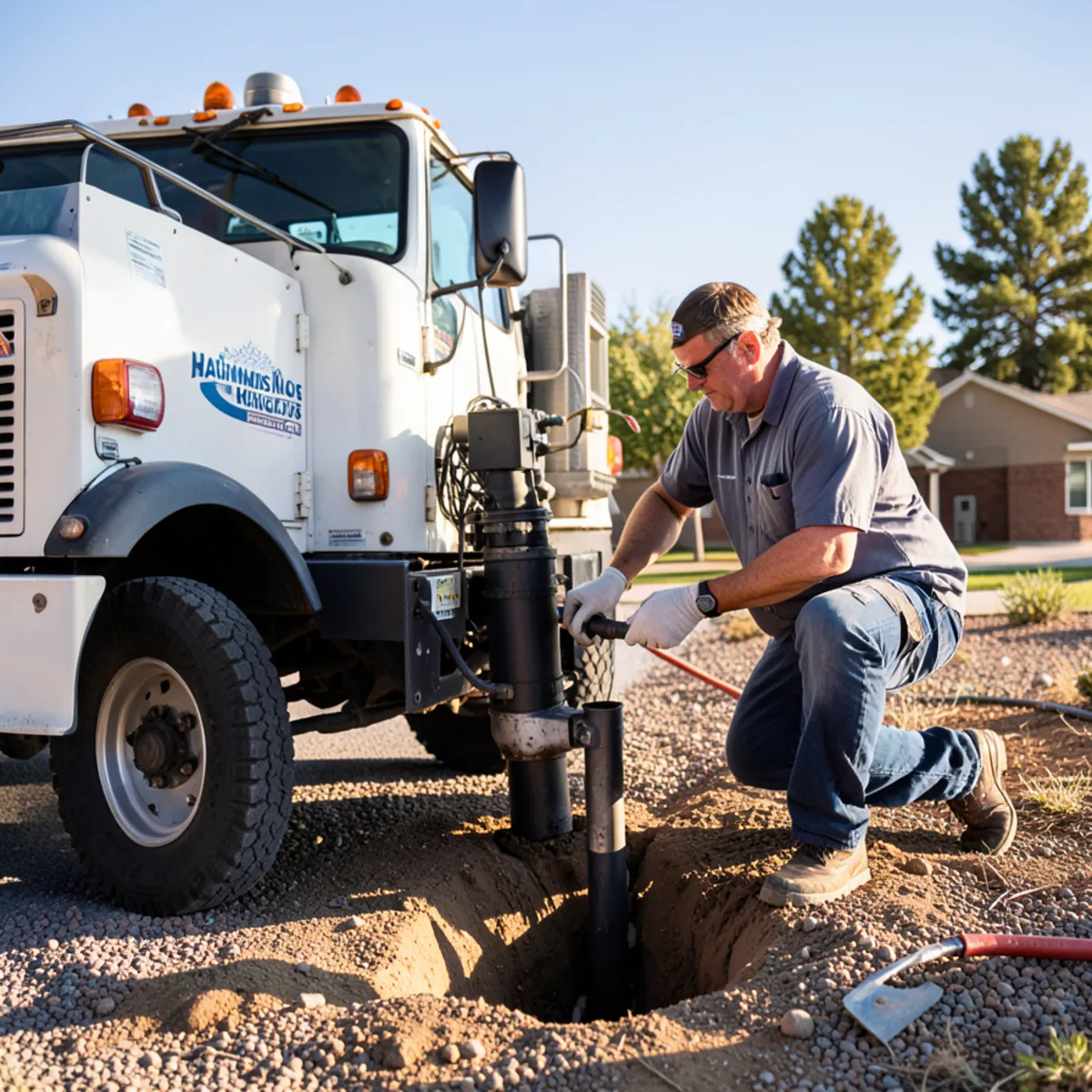 Highlands Ranch sewer repair - sewer repair worksite