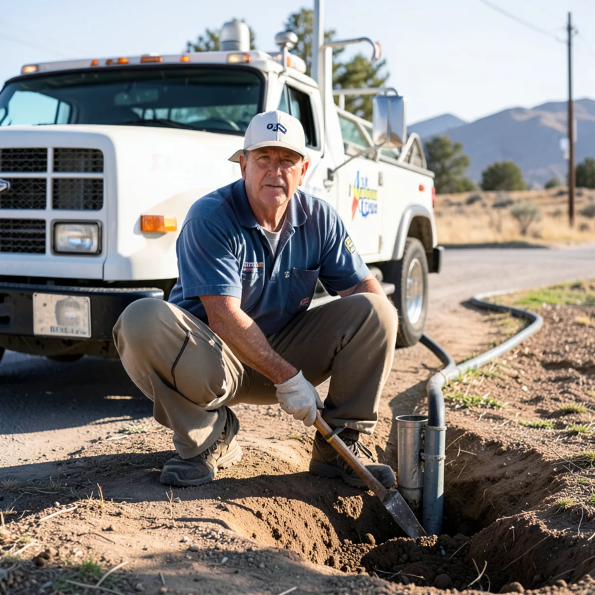 Ken Caryl sewer repair - sewer repair worksite
