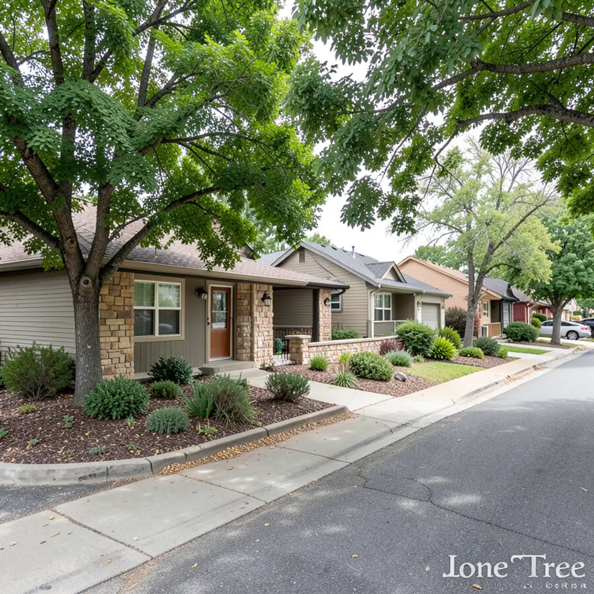 Lone Tree sewer repair - neighborhood streetscape