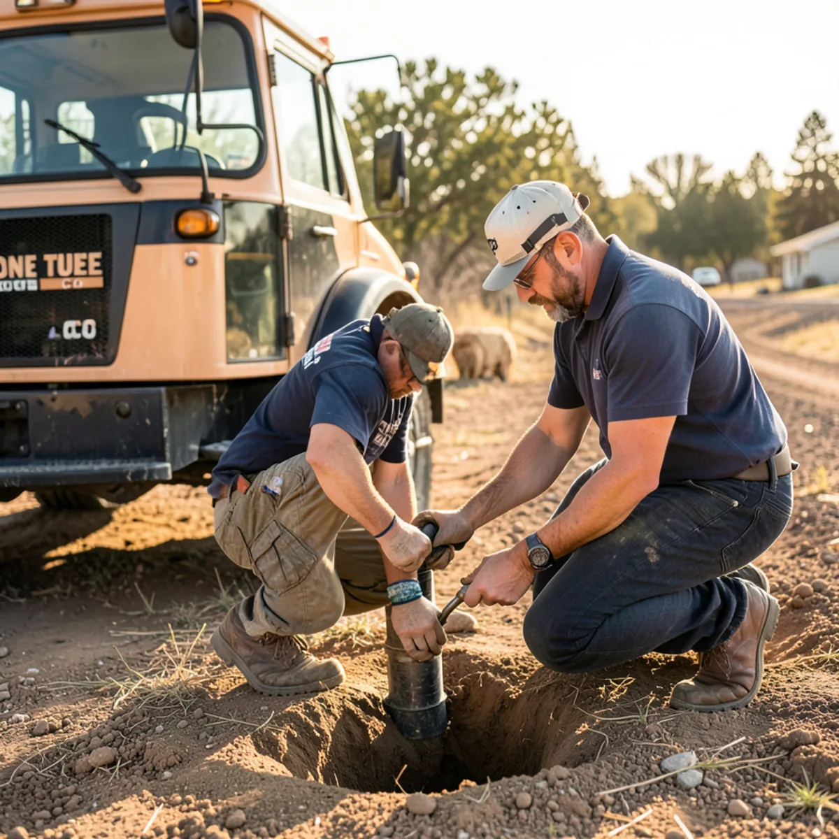 Lone Tree sewer repair - sewer repair worksite