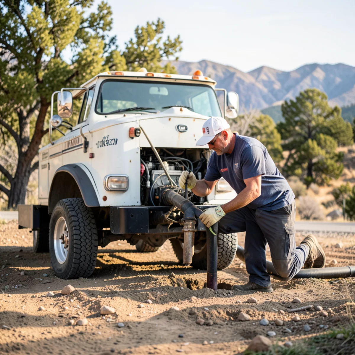 Parker sewer repair - sewer repair worksite