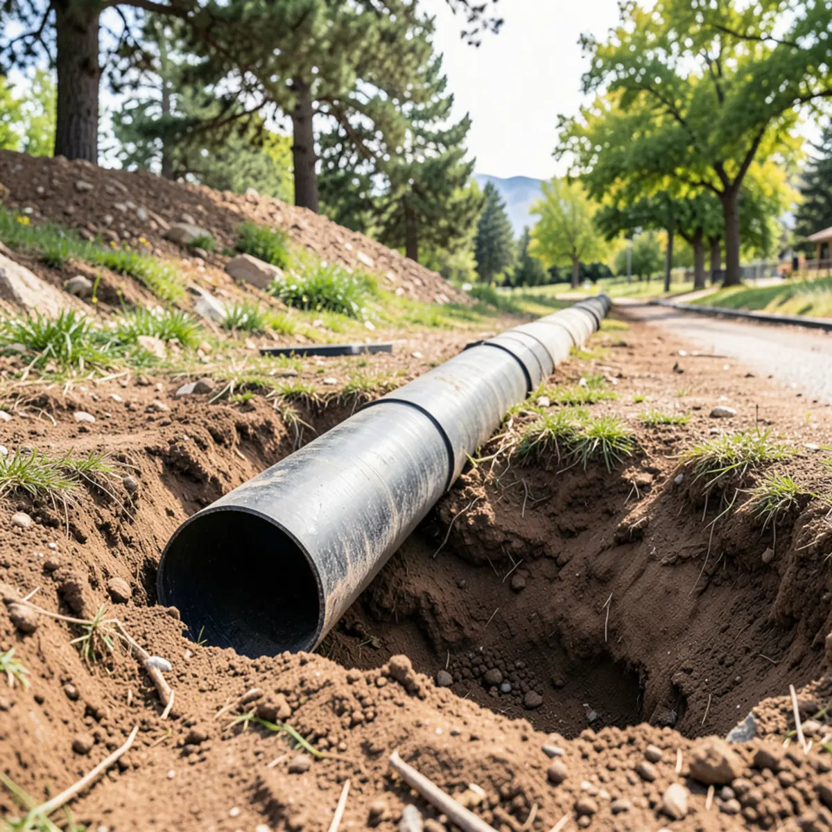 Roxborough Park sewer repair - underground utility geology