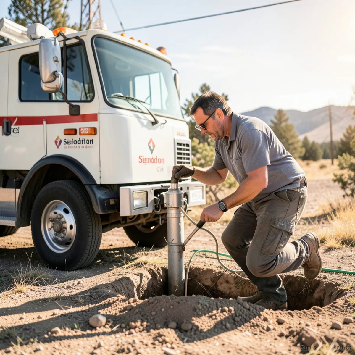 Sheridan sewer repair - sewer repair worksite