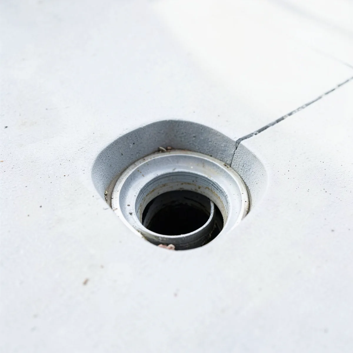 Sewer backing up in basement floor drain - diagram defect detail