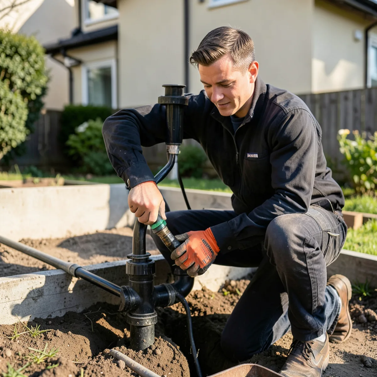 Sewer scope before buying a Denver home - plumbing technician action