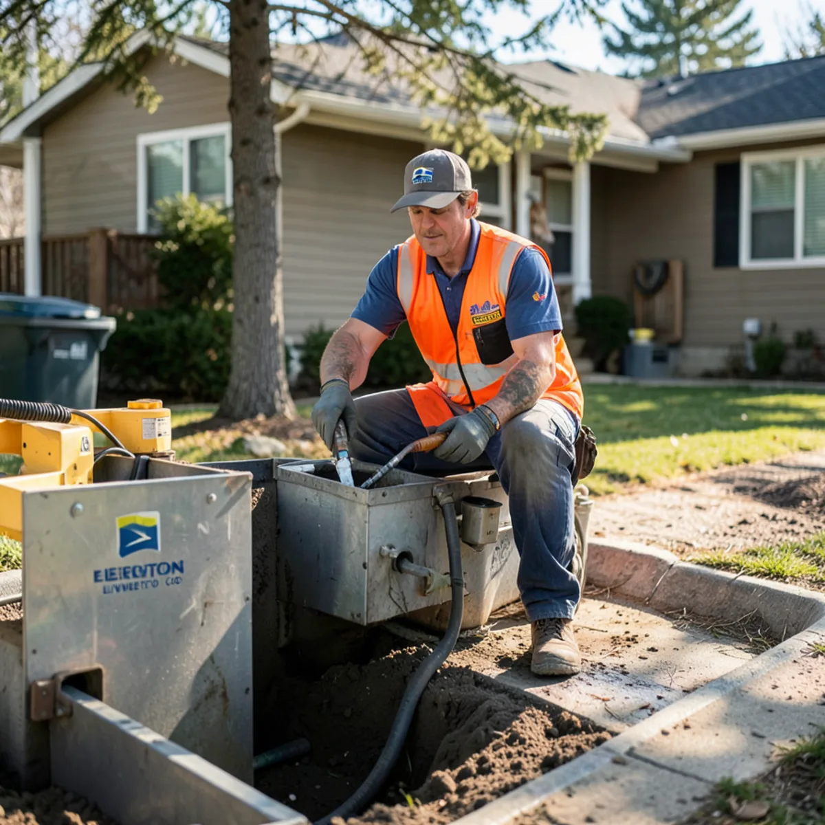 Emergency sewer repair in Littleton, CO - equipment operation process