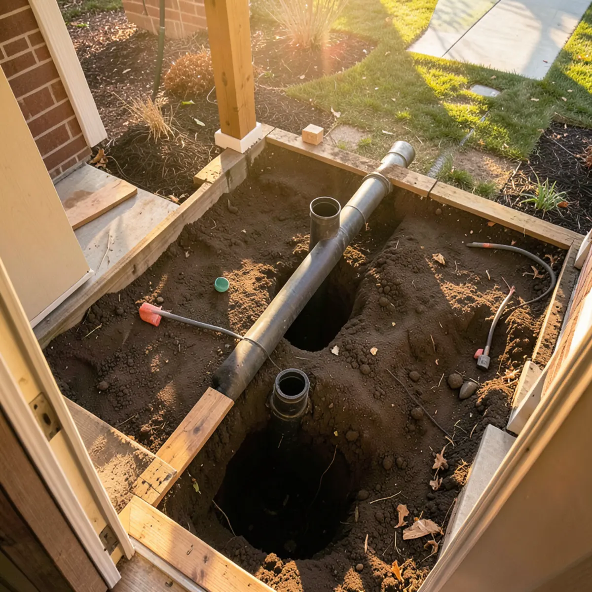Sewer backup repair in Littleton, CO - completed worksite restoration
