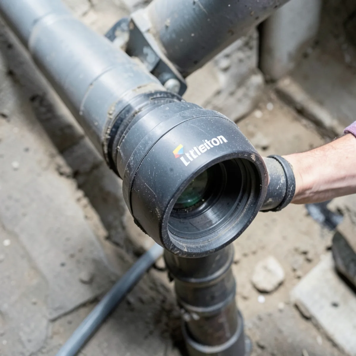 Sewer camera inspection in Littleton, CO - diagnostic inspection step