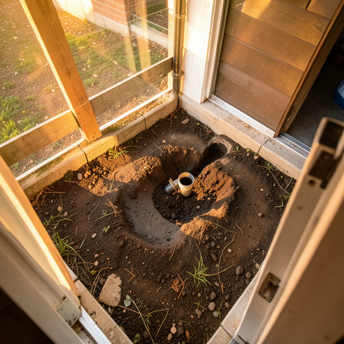 Sewer leak & sewer gas detection in Littleton - completed worksite restoration