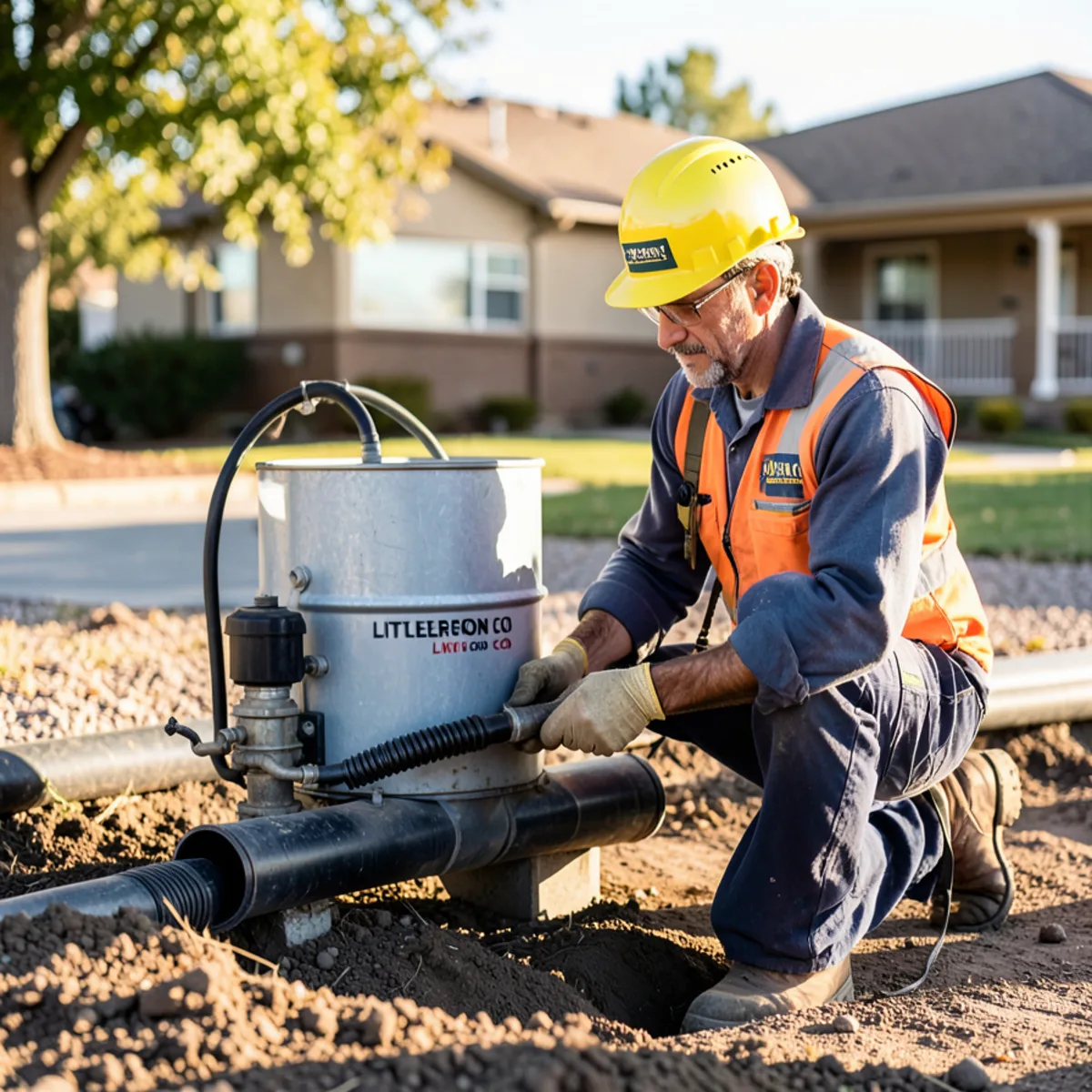 Sewer line repair in Littleton, CO - equipment operation process