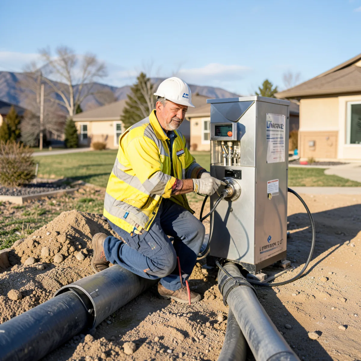 Sewer line replacement in Littleton, CO - equipment operation process
