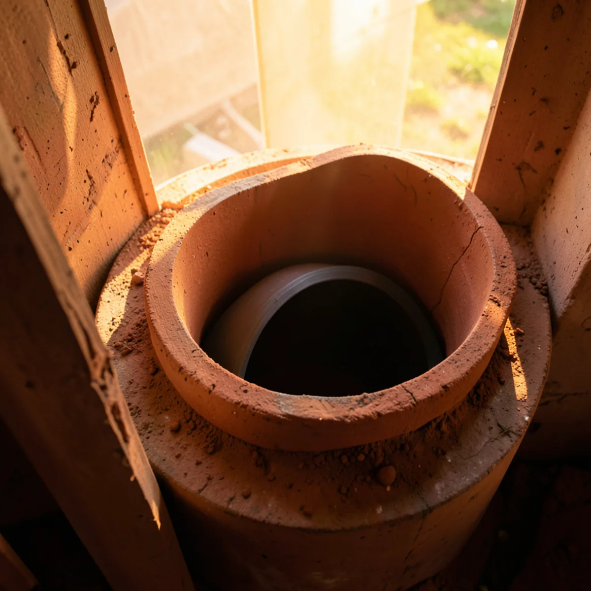 Sample cutaway cross-section of a cured-in-place epoxy pipe liner resting smooth